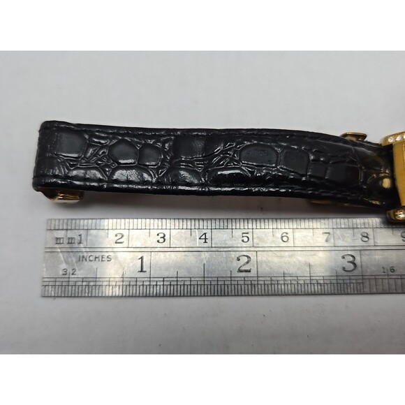 Camrose And Kross JBK Jackie Kennedy Gold Tone Crystal Tank Watch New Battery - Picture 10 of 11